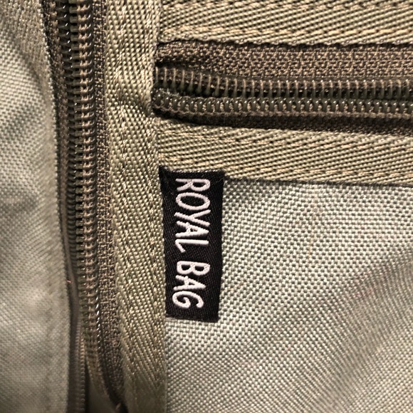 Royal Bag Large Backpack Olive Canvas School Back Padding Side Pockets - Picture 8 of 12